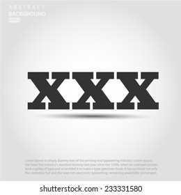 xxx icon Vector EPS 10 illustration.