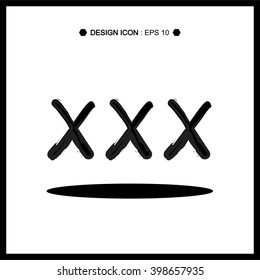 XXX icon Vector EPS10, Great for any use.