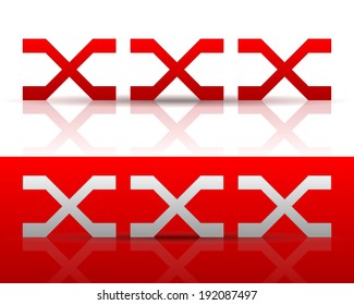 "XXX" letters.