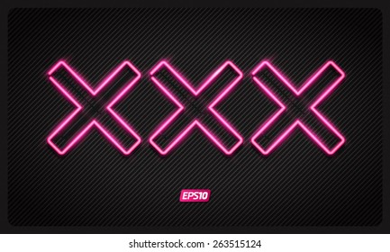 XXX neon sign