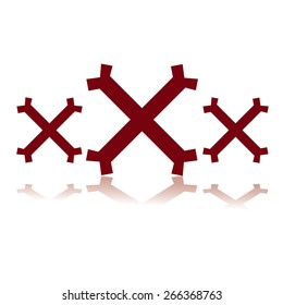 XXX  Red icon, design elements, adults only