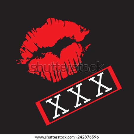 XXX sexy red lips