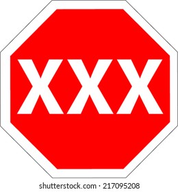 Xxx Vector Stop Sign Stock Vector (Royalty Free) 217095208 | Shutterstock