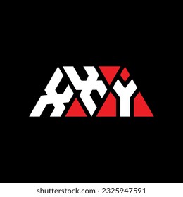 XXY triangle letter logo design with triangle shape. XXY triangle logo design monogram. XXY triangle vector logo template with red color. XXY triangular logo Simple, Elegant, and Luxurious design.
