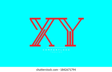 XY abstract initials monogram letter text alphabet logo design