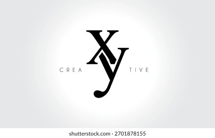 XY  Elegant Serif Monogram Logo – Luxury Lowercase Typographic Lettermark for Modern Branding