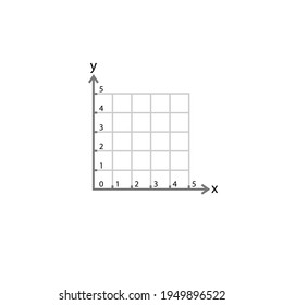 XY Graph. Clipart image isolated on white background.