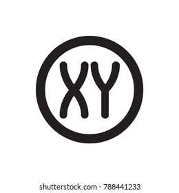 XY icon illustration isolated vector sign symbol