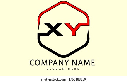 XY initial letter monogram and elegant letter logo design vector