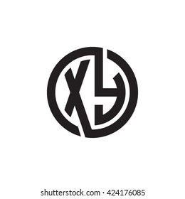 XY initial letters looping linked circle monogram logo