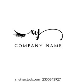 XY initial Logo lash logo eyelash vector modern