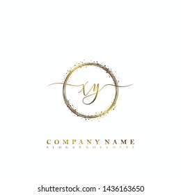 XY Initial luxury handwriting logo vector