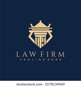 XY initial monogram logo for lawfirm vector design