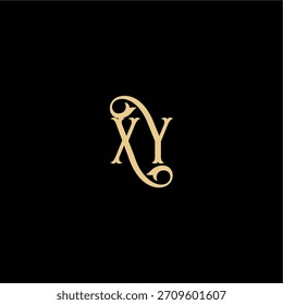 XY Buchstabe anfängliches königliches Konzept Barock Stil Design Monogramm modernes Logo