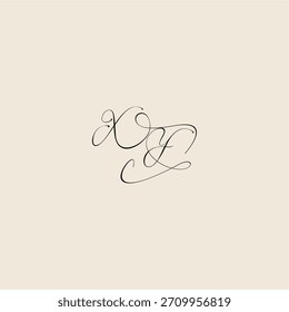 XY Buchstabe anfängliches königliches Design minimalistischer Stil Kurve Monogramm elegantes Konzept Logo