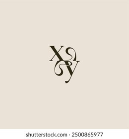 XY letter luxurious concept elegant wedding dynamic line monogram logo