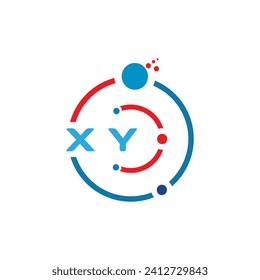 XY letter technology logo design on white background. XY creative initials letter IT logo concept. XY letter design