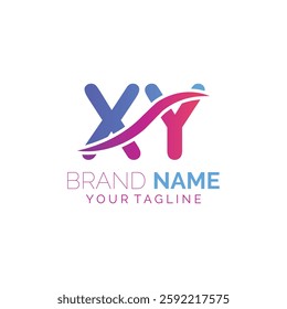 XY logo design. Trendy awesome artistic XY initial based Alphabet icon logo.