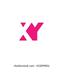 XY Logo. Vector Graphic Branding Letter Element. White Background