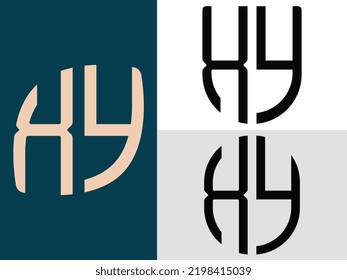 Conjunto vectorial de diseño de logotipo de letra inicial XY moderno. Será adecuado para qué empresa o nombre de marca inician esas iniciales.
