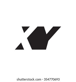 XY negative space letter logo