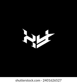 Soporte inicial del logotipo del emblema XY Premium y concepto de diseño de juegos