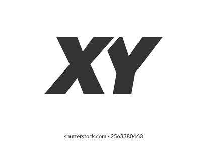 XY Techno Editable Font Logo For Corporate Branding. Bold, Futuristic Design With Unique Typographic Ideas. Minimal Custom Type And Dynamic Letter Variations For Promotion, Printing, And Book Titles