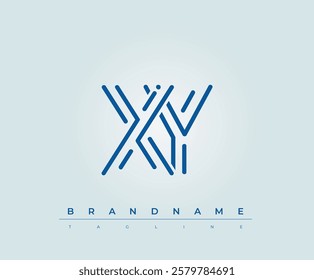 XY Technology Letter Logo Template. This tech letter logo is a graphic mark that uses letters to represent a technology company.