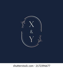 Cartas iniciales del logotipo de la boda XY en un diseño profesional de alta calidad que se imprimirán en cualquier medio impreso
