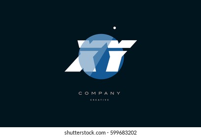 xy x y  blue circle dot big font alphabet company letter logo white design vector icon template 