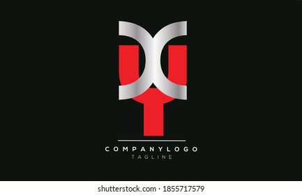 XY YX initials monogram letter text alphabet logo design