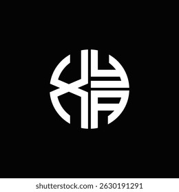 XYA-Logo XYA-Symbol XYA-Monogramm XYA-Buchstabe minimalistisches Circle flach Einzigartiges modernes abstraktes Logo-Design.
