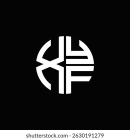 XYF logo XYF icon XYF monogram XYF letter minimalist Circle flat Unique modern abstract logo design.
