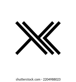XYK Monogramm-Vektorlogo. Drei Buchstaben Logo. Logo für Unternehmen, Industrie, Unternehmen, Produkte, Veranstaltungen, Marken und Organisationen.