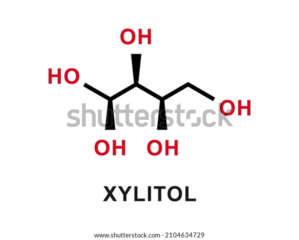 Xylitol Chemical Formula Xylitol Chemical Molecular Stock Vector ...