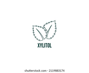 xylitol leaf icon vector illustration 