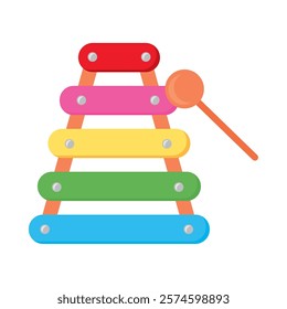 xylophone baby toy isolated icon