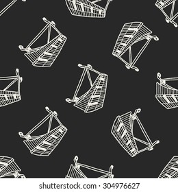 Xylophone doodle seamless pattern background