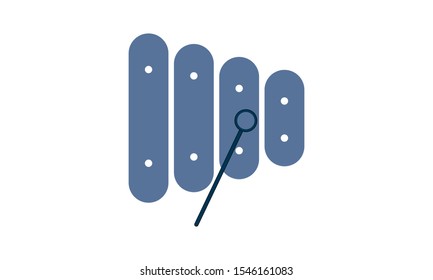Xylophone flat icon graphical symbol.