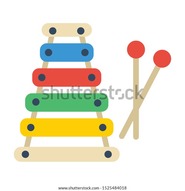 xylophone flat icon. You can be used xylophone\
icon for several\
purposes.
