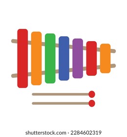 icono de logotipo plano xilófono icono ilustración de vector clipart