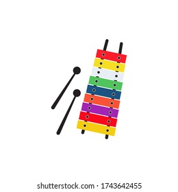 Xylophone graphic design template vector isolated