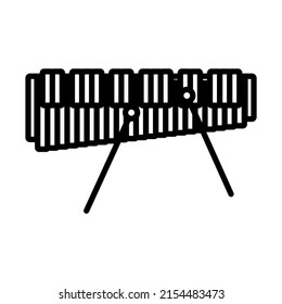 Xylophone Icon. Bold outline design with editable stroke width. Vector Illustration.
