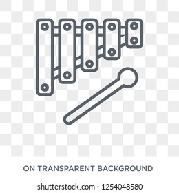 Xylophone icon. Xylophone design concept from  collection. Simple element vector illustration on transparent background.