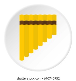 Xylophone icon in flat circle isolated vector illustration for web