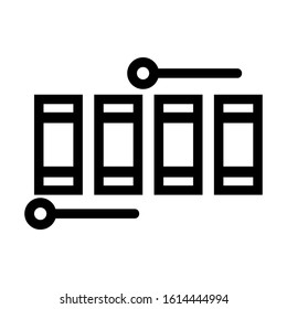 xylophone icon isolated sign symbol vector illustration - high quality black style vector icons
