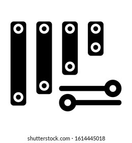 xylophone icon isolated sign symbol vector illustration - high quality black style vector icons
