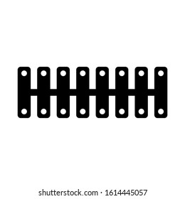 xylophone icon isolated sign symbol vector illustration - high quality black style vector icons
