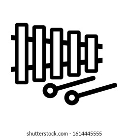 xylophone icon isolated sign symbol vector illustration - high quality black style vector icons
