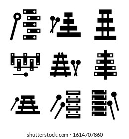 xylophone icon isolated sign symbol vector illustration - Collection of high quality black style vector icons

